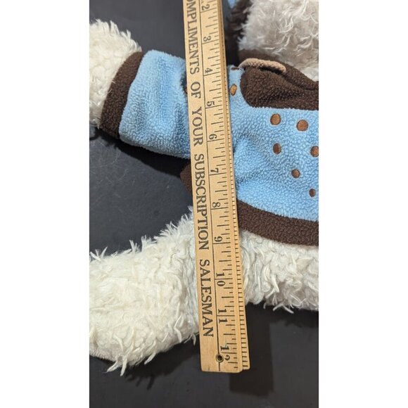 Hugfun International Blue/Brown Hoodie Teddy Bear Plush w/Earmuffs - Picture 8 of 9